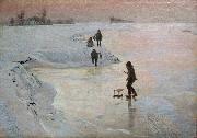 Emile Claus Skaters France oil painting artist